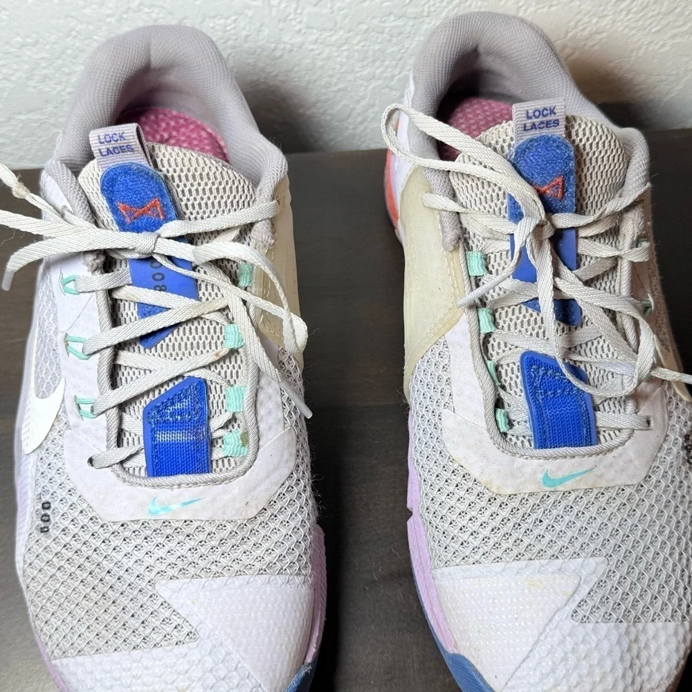 Nike Purple and Blue Sneakers Sporty Mesh Design